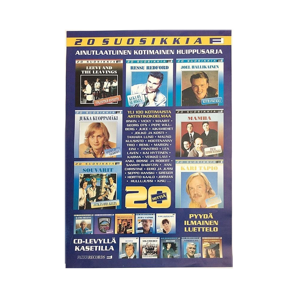 20 Suosikkia sarjan esittelyjuliste : Promojuliste 50cm x 70cm - Begagnat Poster