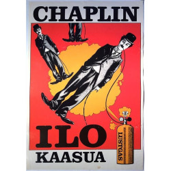 Chaplin Ilokaasua - Laughing Gas 1973  Elokuvajuliste 41cm x 59cm original movie poster