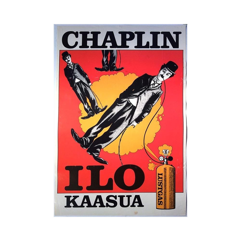 Chaplin Ilokaasua - Laughing Gas 1973  Elokuvajuliste 41cm x 59cm original movie poster