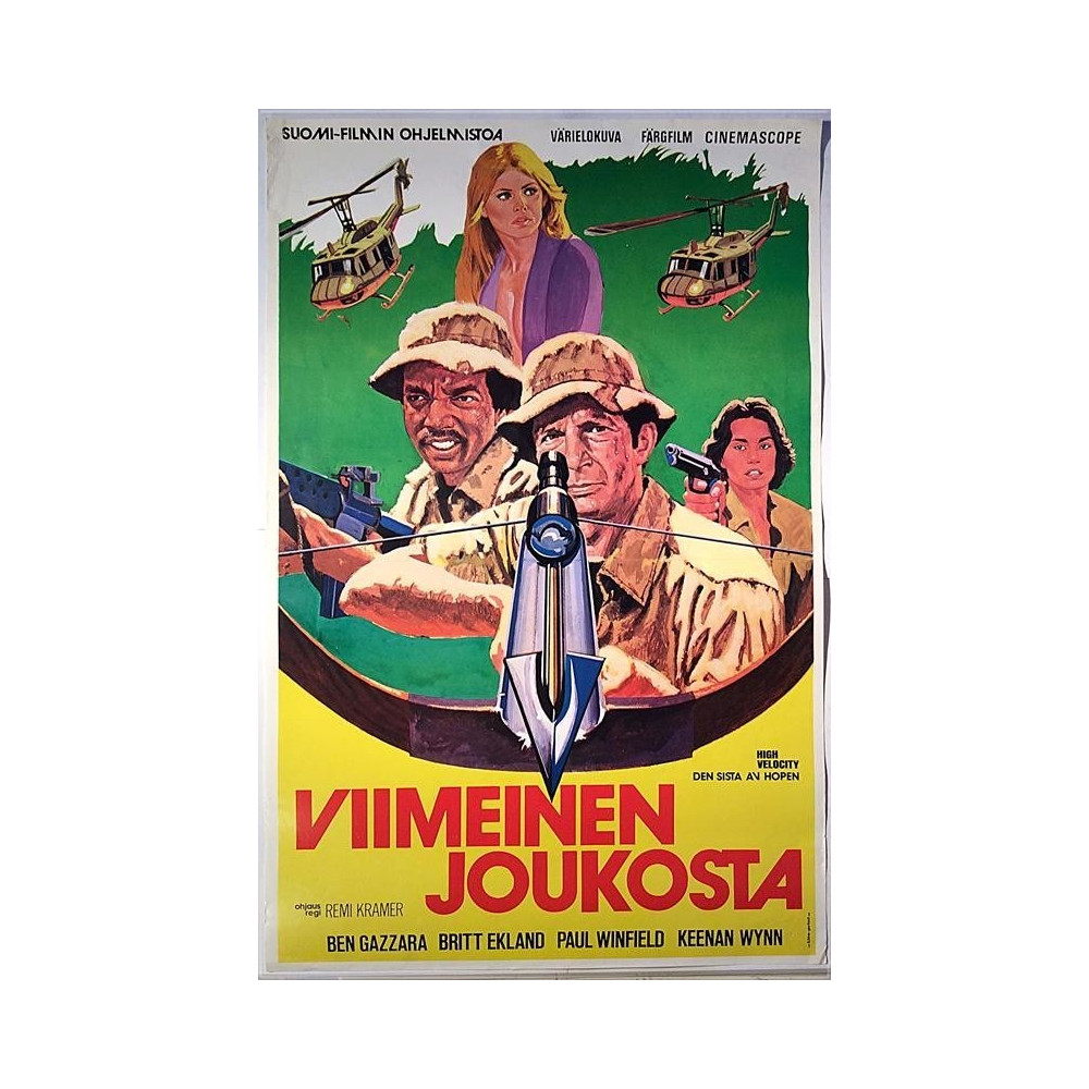 Viimeinen joukosta, High Velocity 1976  Elokuvajuliste 41cm x 59cm original movie poster