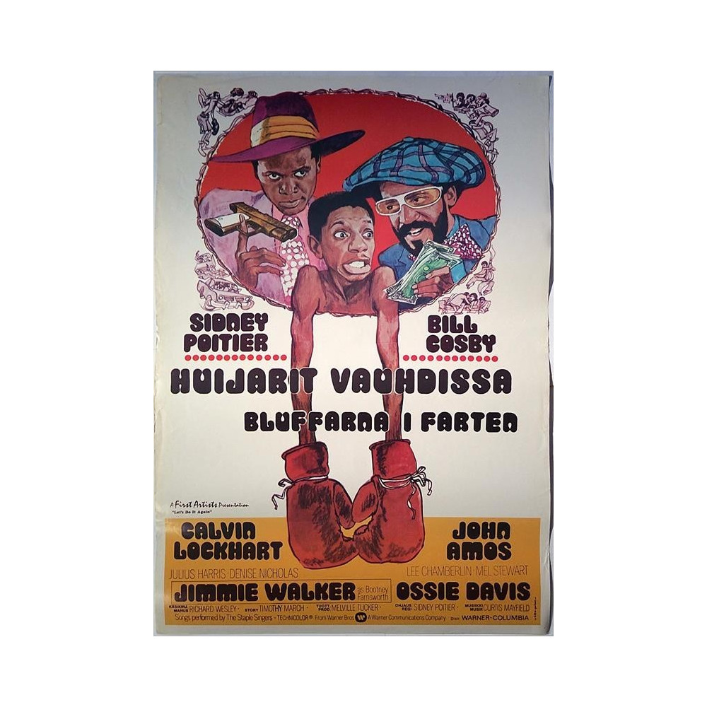 Huijarit vauhdissa - Let's Do It Again 1975  Elokuvajuliste 41cm x 59cm filmaffisch