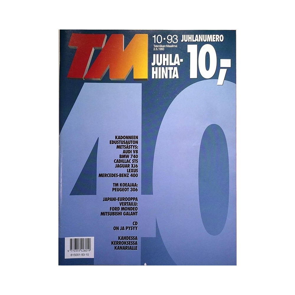 Tekniikan Maailma : Audi V8, BMW 740, Cadillac STS, Jaguar XJ6 - begagnade magazine bil