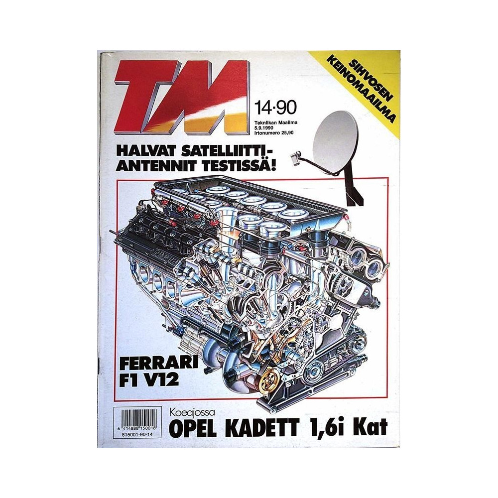 Tekniikan Maailma : Ferrari F1 V12, Opel Kadett 1,6i koeajo - begagnade magazine bil