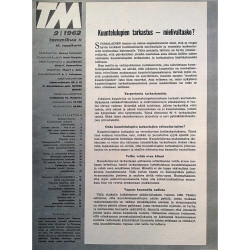 Tekniikan Maailma 1962 2 Juovaton televisio aikakauslehti autot