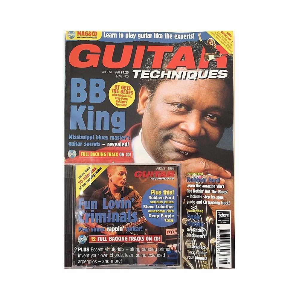 Guitar Techniques : B.B. King, Fun Lovin Criminals, Deep Purple - used magazine music