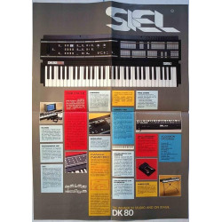 SIEL DK80 syntetisaattoriesite : kaksipuolinen juliste 42cm x 60cm - Used Poster