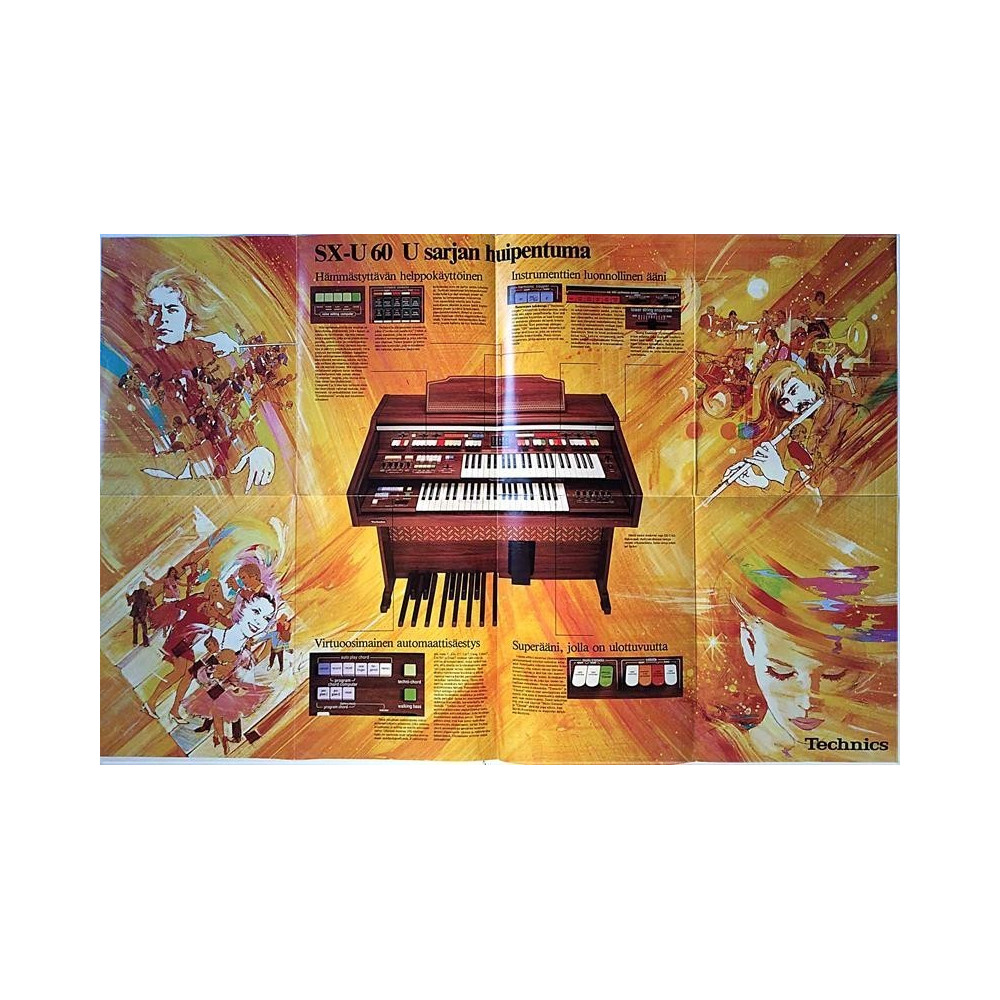 Technics SX-U 90 U sarjan huipentuma : juliste esite 85cm x 56cm - JULISTE