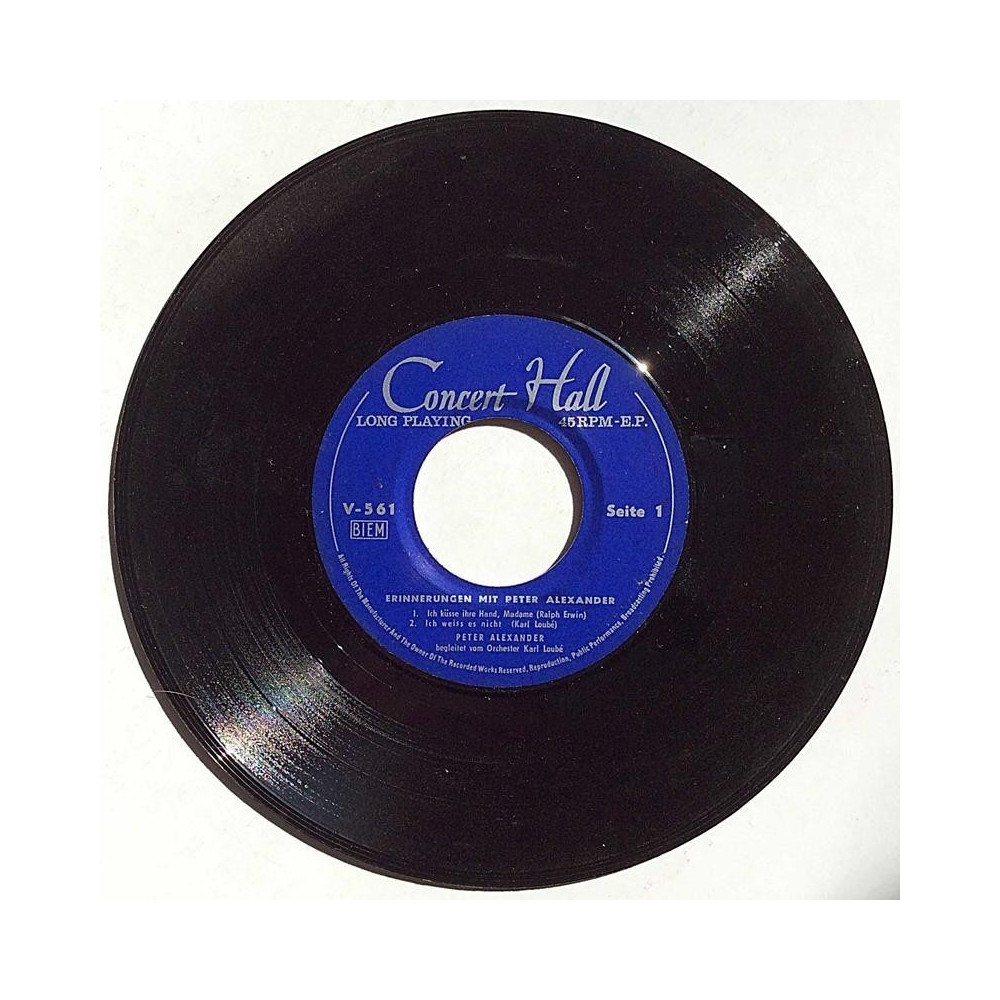 Alexander Peter 1960’s V-561 Erinnerungen Mit Peter Alexander EP begagnad singelskiva
