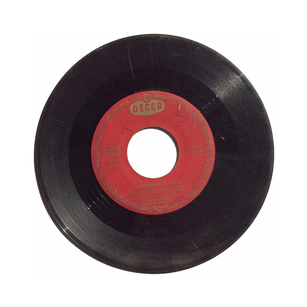 Valente Caterina und Silvio 1962 D 19 278 Popocatepetl-Twist / The Peppermint Twist begagnad singelskiva