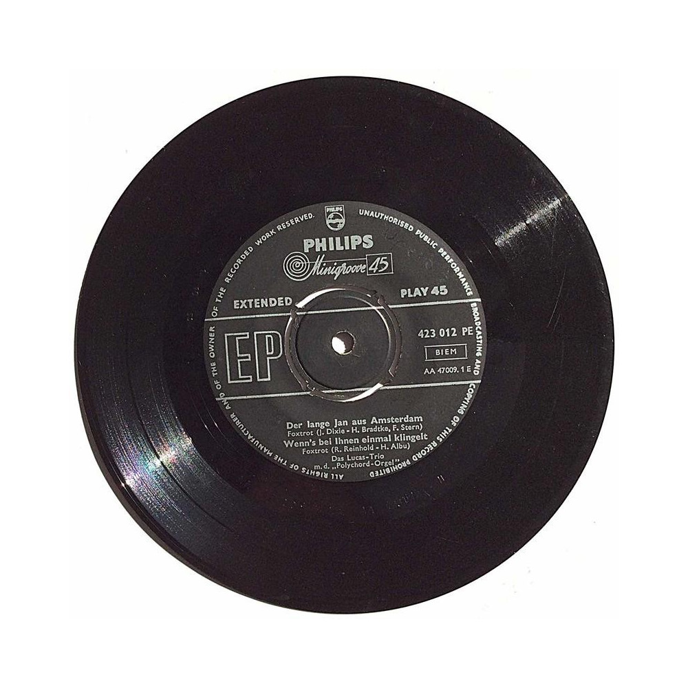 Das Lucas-Trio 1953 423 012 PE Der lange Jan aus Amsterdam EP begagnad singelskiva