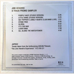 Jimi Hendrix 2000 LC01056 JHPR02 8 track promo sampler CD + 2 brochures CD