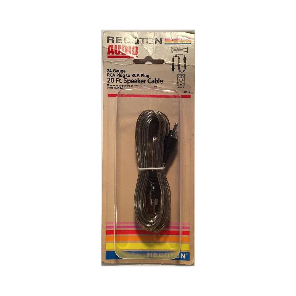 RCA kaapeli 24 gauge male to male 6m 1995 SW10 RCA plug to RCA plug Tillbehör