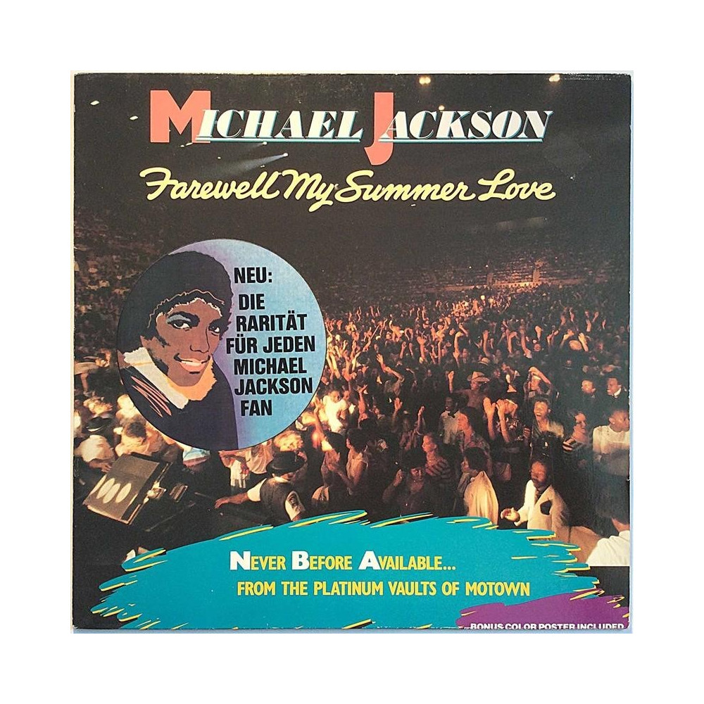 Jackson Michael: Farewell My Summer Love LP + juliste  kansi EX levy EX Käytetty LP