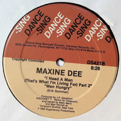 Maxine Dee 1983 DS421 I Need A Man (That's What I'm Living For) Men Hungry maxi Second hand LP