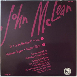 John McLean / Professor Doppler 1987 MS 317 If I Give My Heart To You / Doppler Effect 12” maxi-single Second hand LP