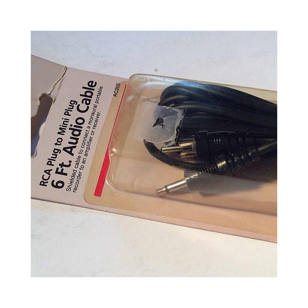 Audio johto 1.8m uros - uros 1985 AC205 male RCA plug to male Mini plug Accessories