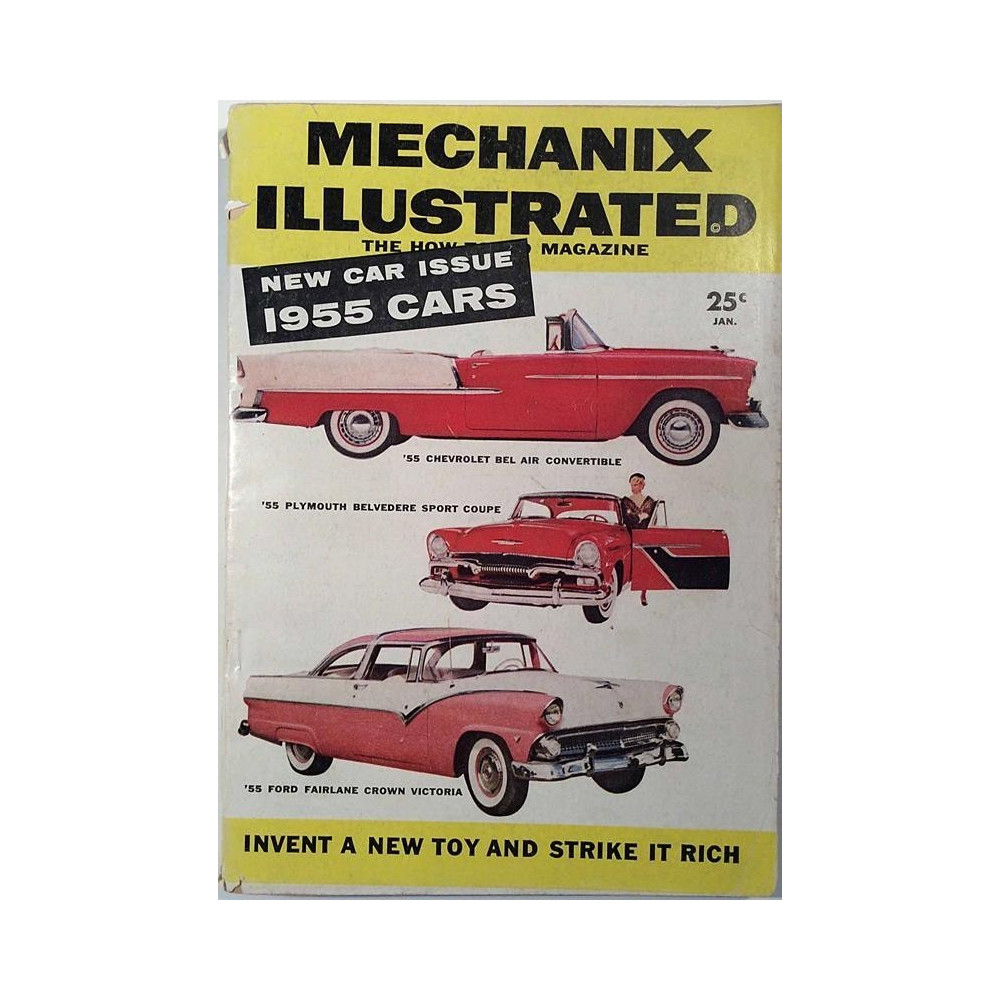 Mechanix Illustrated : New Car Issue 1955 Cars - Used book