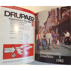 Kirjapainotaito Graafikko 1982 : Vuosikerta sidottuna 8 numeroa - Något använd bok