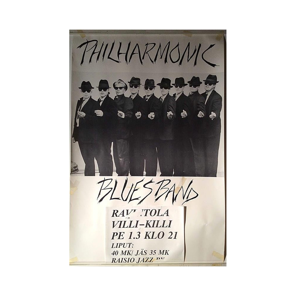 Philharmonic Blues Band : Keikkajuliste 40cm x 59cm - Begagnat Poster