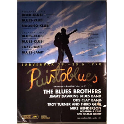 Puistoblues Järvenpää 29.-30.6.1990 : festarijuliste 49cm x 68cm - Begagnat Poster