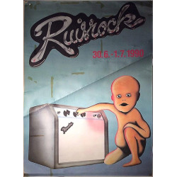 Ruisrock 30.6.-1.7.1990 : Festarijuliste 59cm x 82cm - Used Poster