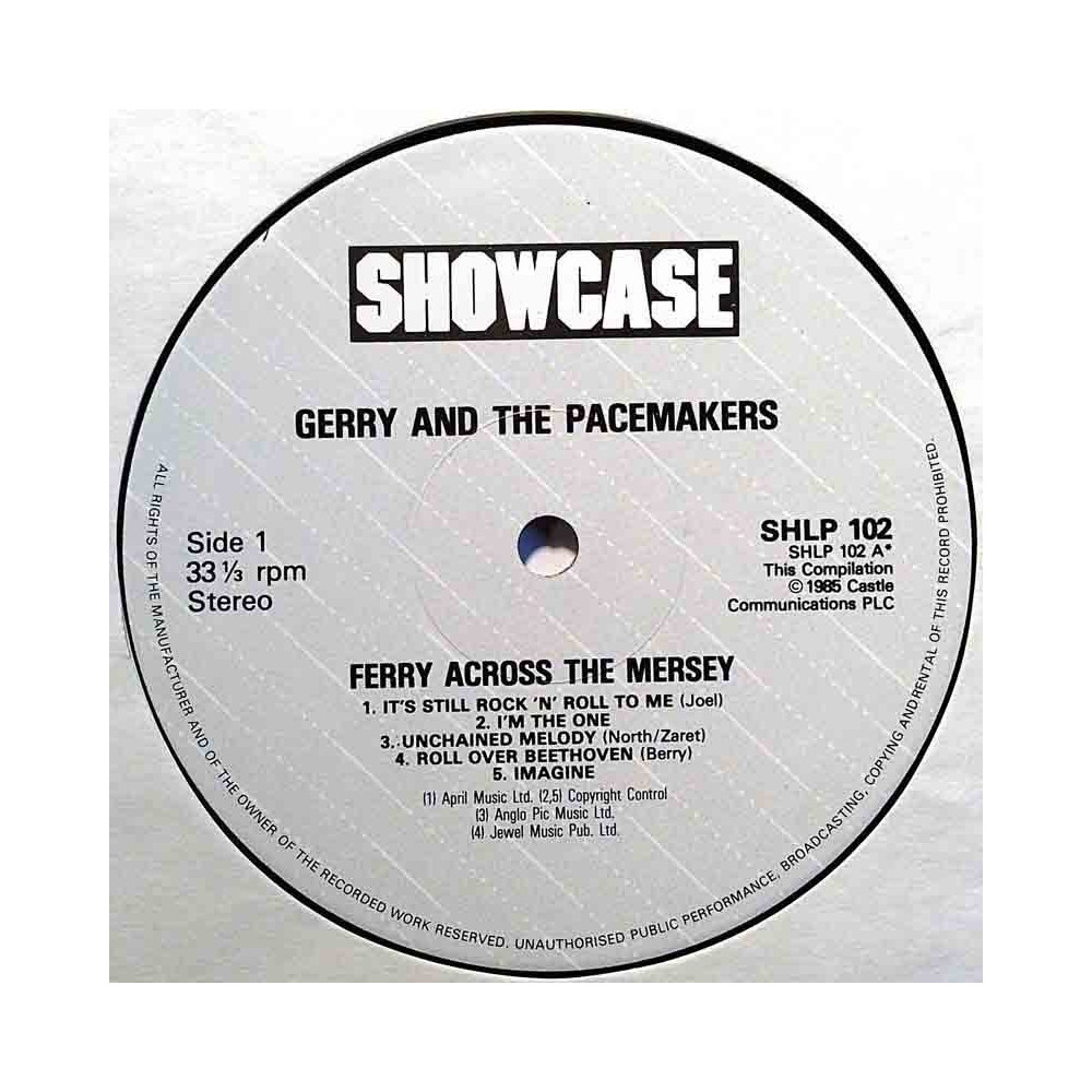 Gerry and the Pacemakers 1985 SHLP 102 Ferry Across the Mersey vinyl LP no cover