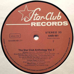 Various Artists: The Star Club Anthology Vol. 3  kansi Ei kuvakantta levy EX kanneton LP