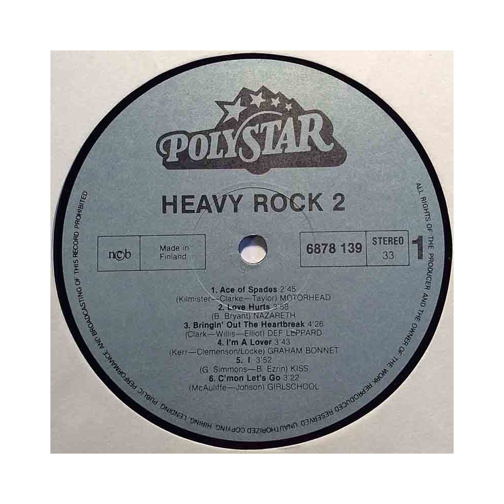 Various Artists 1980’s 6878 139 Heavy Rock 2 LP ingen omslag