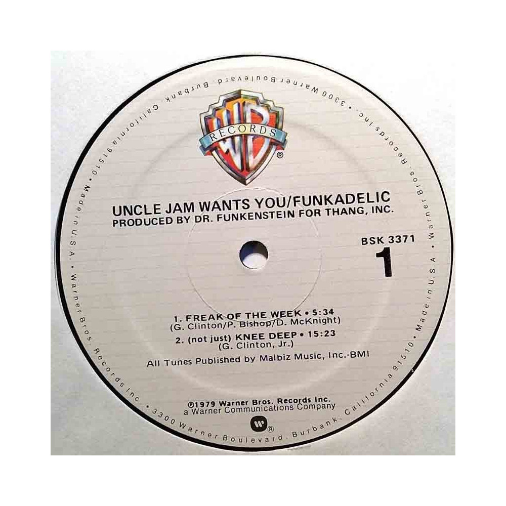 Funkadelic: Uncle Jam Wants You  kansi Ei kuvakantta levy EX kanneton LP