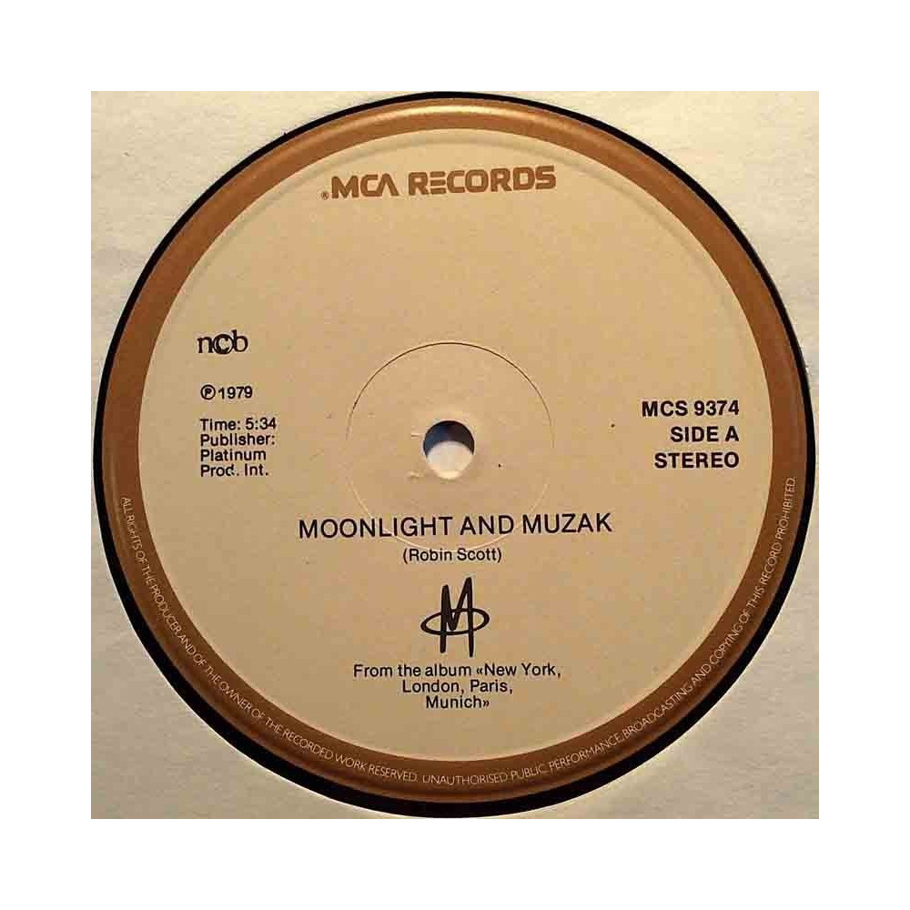 M: Moonlight And Muzak 12-inch maxi  kansi Ei kuvakantta levy EX kanneton LP