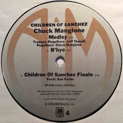 Mangione Chuck 1977 SP 6700 Children Of Sanchez record 2 LP ingen omslag