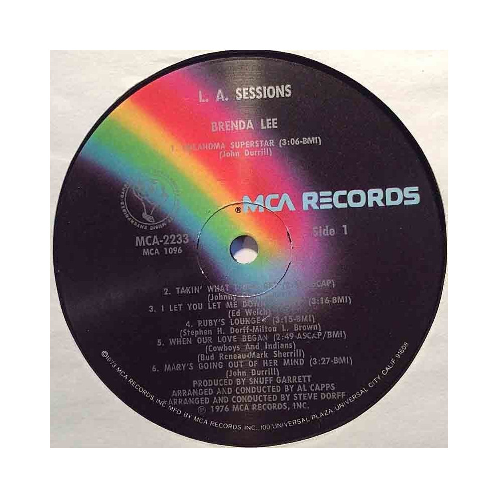 Lee Brenda 1976 MCA-2233 L.A. Sessions LP ingen omslag