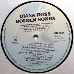 Ross Diana: Golden Song  kansi Ei kuvakantta levy EX kanneton LP
