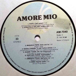 Various Artists: Amore Mio  kansi Ei kuvakantta levy EX- kanneton LP
