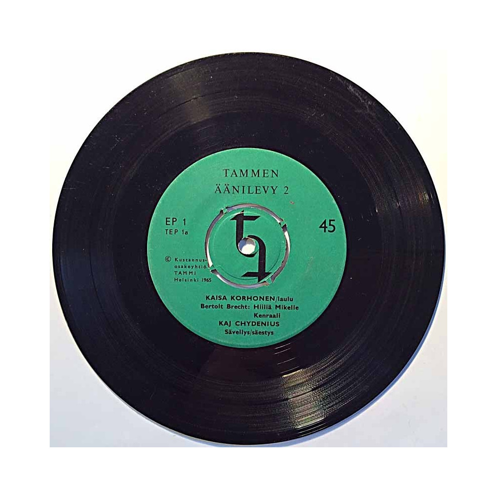 Korhonen Kaisa laulaa Chydeniuksen Sävellyksiä: Tammen äänilevy 2  kansi Ei kuvakantta levy VG käytetty vinyylisingle