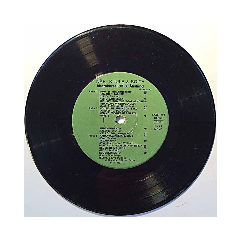 Åhslund Ulf G. 1970’s FAZER 100 Näe, Kuule & Soita - Kitarakurssi  second hand single