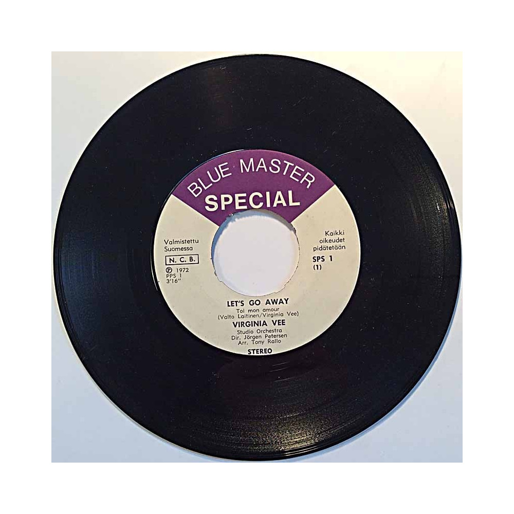 Virginia Vee 1972 SPS 1 Let's Go Away / The Night second hand single