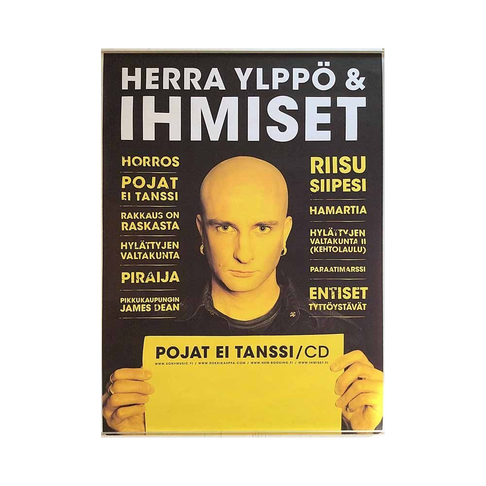 Herra Ylppö & Ihmiset, Pojat ei tanssi : Pojat ei tanssi promojuliste 49cm x 69cm - Juliste