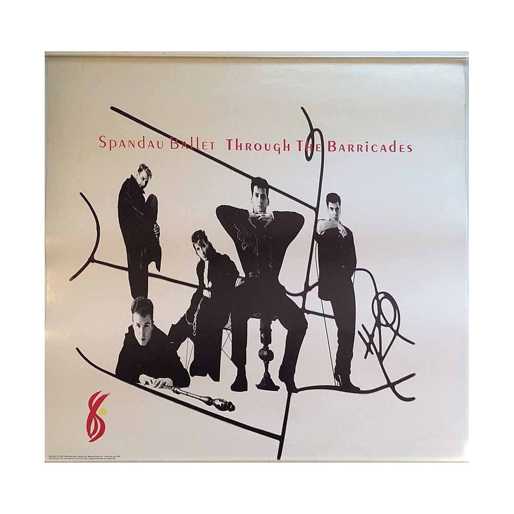 Spandau Ballet, Through The Barricades, Promoaffisch, år 1986 bredd 60cm  höjd 60 cm Promojuliste 60cm x 60cm