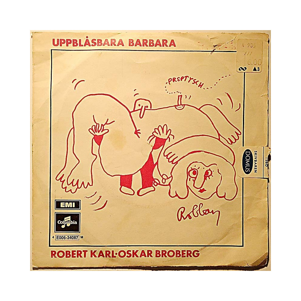Robert Karl-Oskar Broberg 1970 4E 006-34087 M Uppblåsbara Barbara begagnad singelskiva