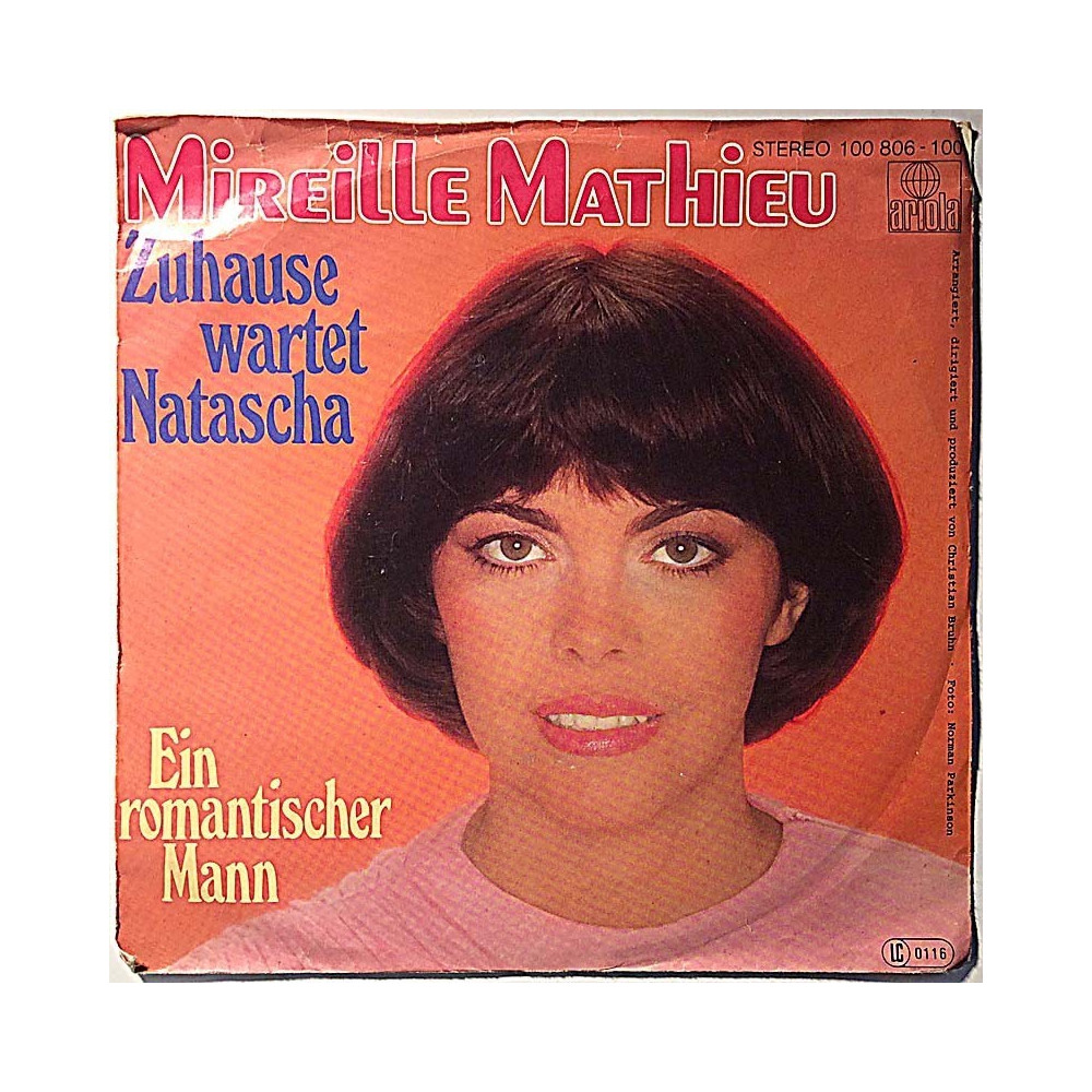 Mathieu Mireille 1979 100 806 Zuhause Wartet Natascha / Ein Romantischer Mann begagnad singelskiva