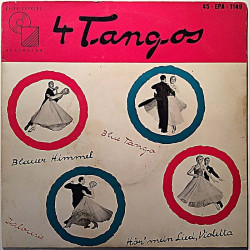 Carl De Groof Orchestra: 4 Tangos EP  kansi VG+ levy G+ käytetty vinyylisingle PS