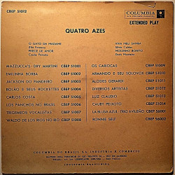 Zilá Fonseca, Cauby Peixoto + muuta 1963 CBEP 51012 Quatro Azes EP begagnad singelskiva