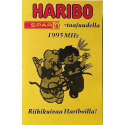 Haribo SPAR-taajuudella 1995 MHz 1990’s  Riihikuivaa Hariboilla! mainoskasetti c musikkassett 