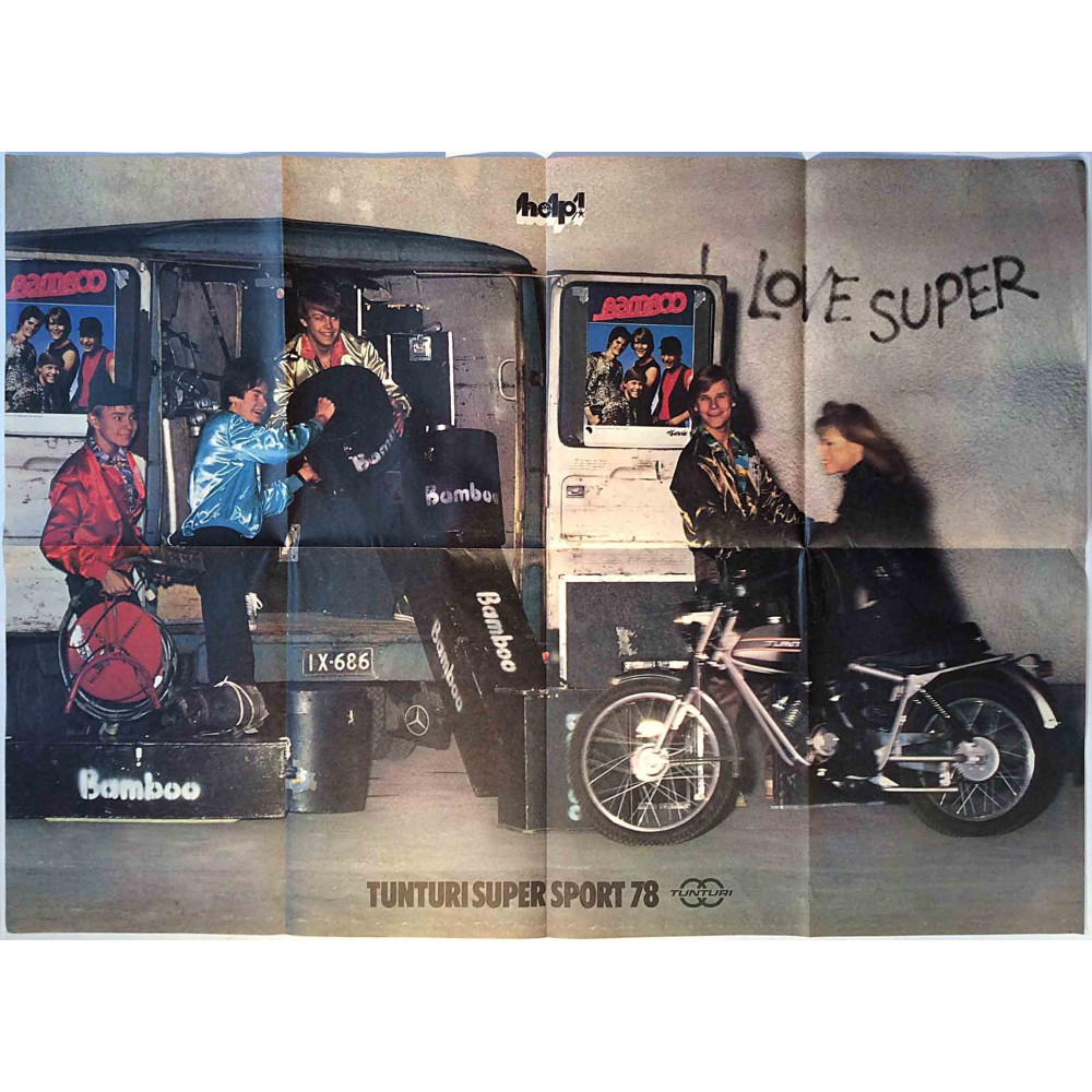 Tunturi Super Sport 78, Used Poster, year 1978 width 80cm  height 56 cm HELP! juliste 80cm x 56cm