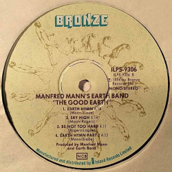 Manfred Mann's Earth Band: Good Earth  kansi Ei kuvakantta levy VG kanneton LP