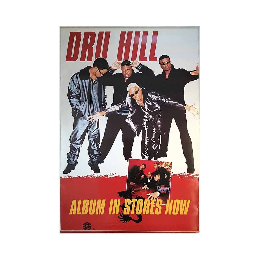 Dru Hill, Promo Poster, year 1996 width 60cm  height 90 cm Promojuliste 60cm x 90cm