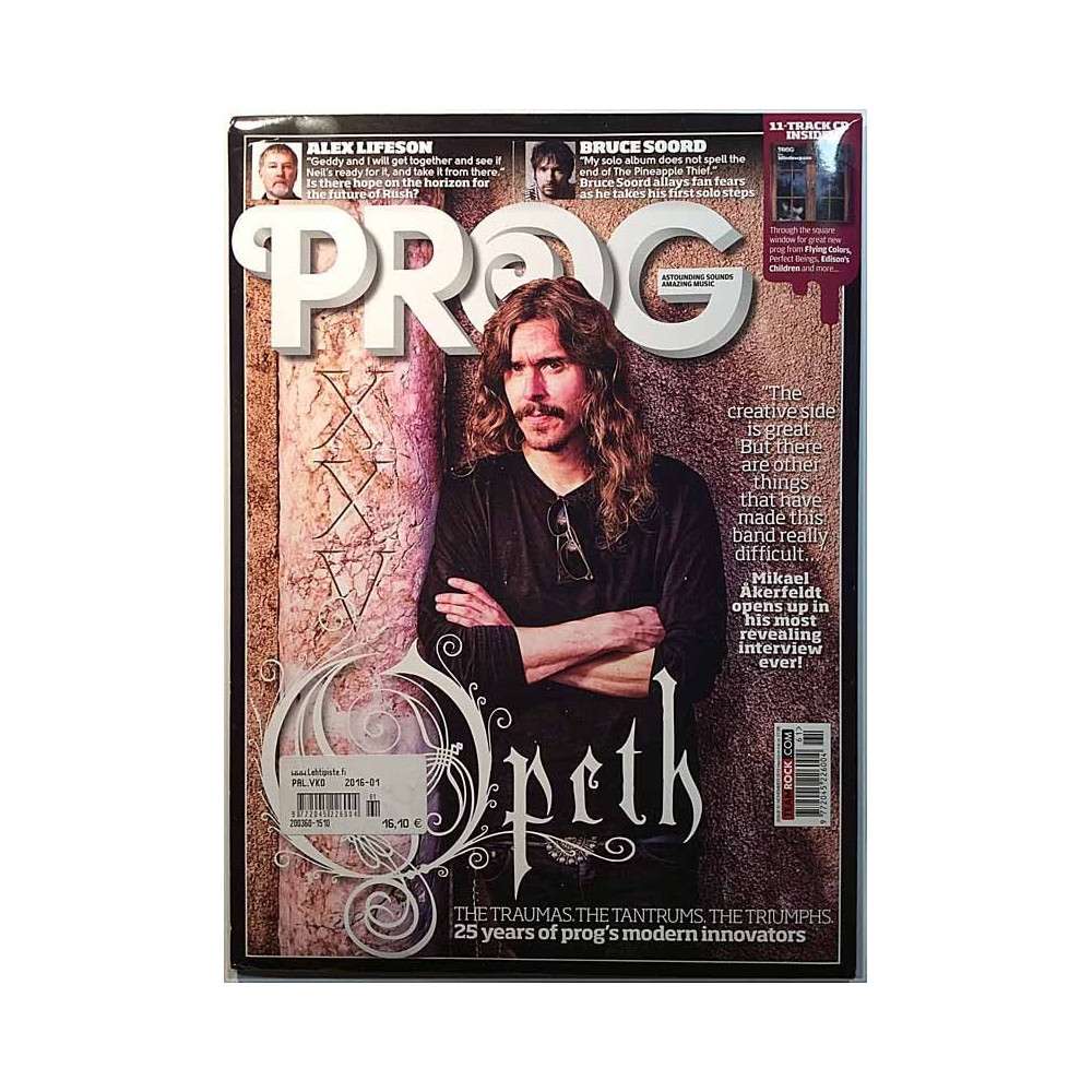 PROG 2015 Issue 61 Opeth, Alex Lifeson, Bruce Soord aikakauslehti