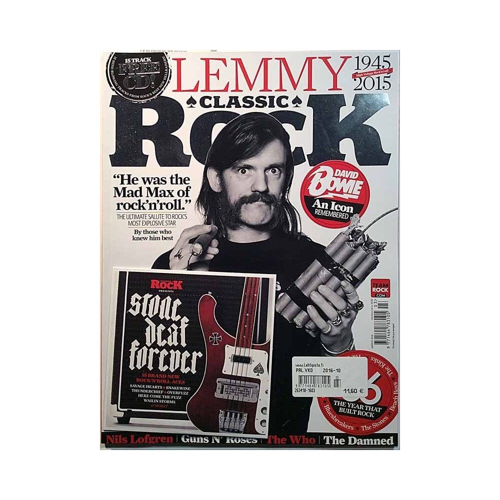 Classic Rock Magazine : LEMMY 1945-2015 - begagnade magazine