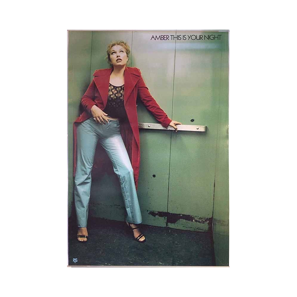 Amber, This Is Your Night, Promo Poster, year 1996 width 60cm  height 90 cm Promojuliste 60cm x 90cm